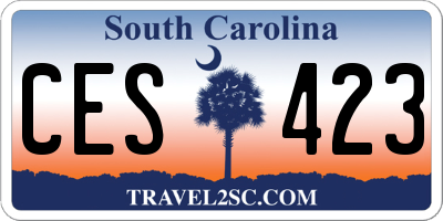SC license plate CES423