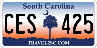 SC license plate CES425