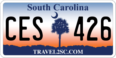 SC license plate CES426