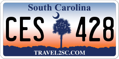 SC license plate CES428