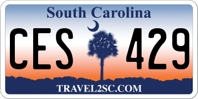 SC license plate CES429