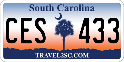 SC license plate CES433