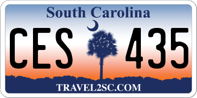 SC license plate CES435