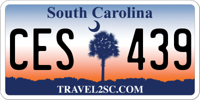 SC license plate CES439