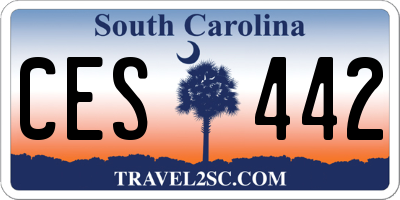 SC license plate CES442
