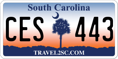 SC license plate CES443