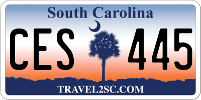 SC license plate CES445