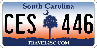 SC license plate CES446