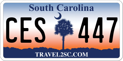 SC license plate CES447