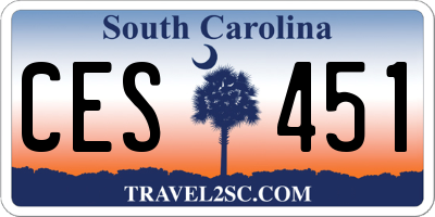 SC license plate CES451