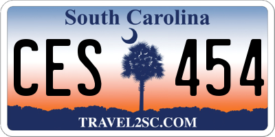 SC license plate CES454