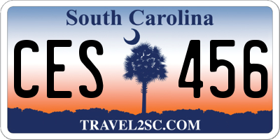 SC license plate CES456