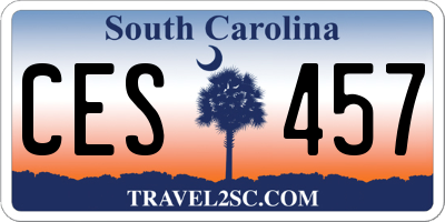 SC license plate CES457