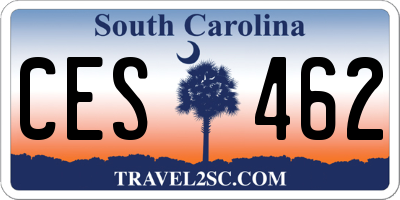 SC license plate CES462