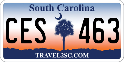 SC license plate CES463