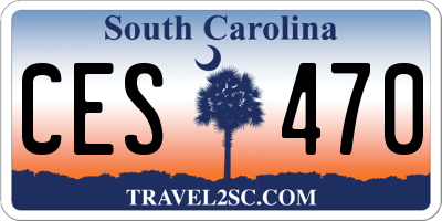 SC license plate CES470