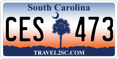 SC license plate CES473