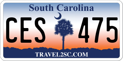 SC license plate CES475