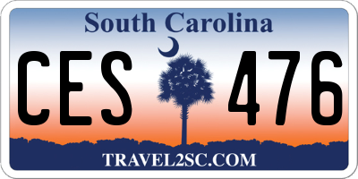 SC license plate CES476