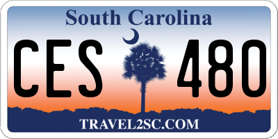 SC license plate CES480
