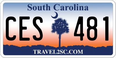 SC license plate CES481