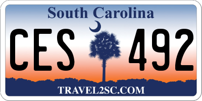 SC license plate CES492
