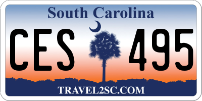 SC license plate CES495