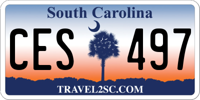 SC license plate CES497