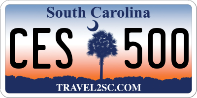 SC license plate CES500