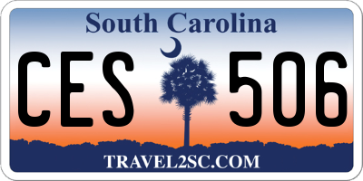 SC license plate CES506