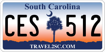 SC license plate CES512