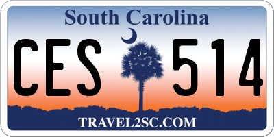 SC license plate CES514