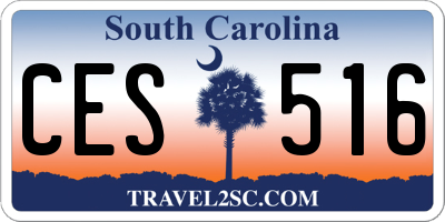 SC license plate CES516