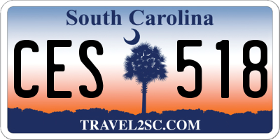 SC license plate CES518