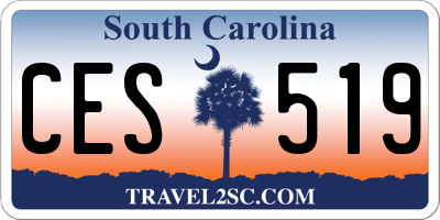SC license plate CES519