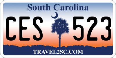 SC license plate CES523