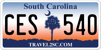 SC license plate CES540