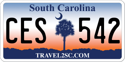 SC license plate CES542