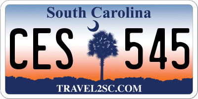 SC license plate CES545