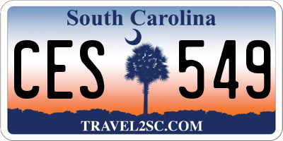 SC license plate CES549