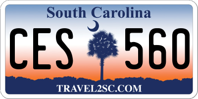 SC license plate CES560