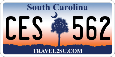 SC license plate CES562