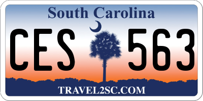 SC license plate CES563