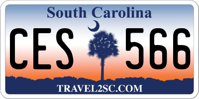 SC license plate CES566