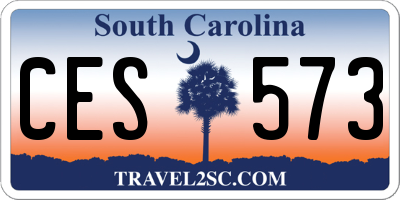 SC license plate CES573