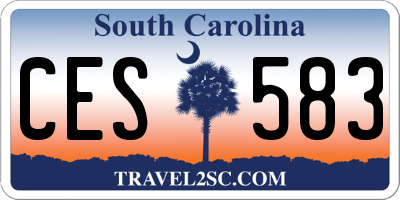 SC license plate CES583