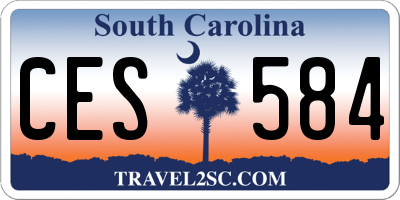 SC license plate CES584