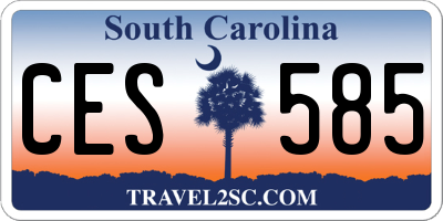SC license plate CES585