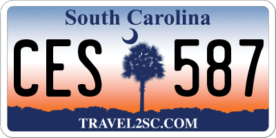 SC license plate CES587