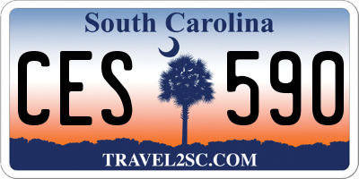 SC license plate CES590